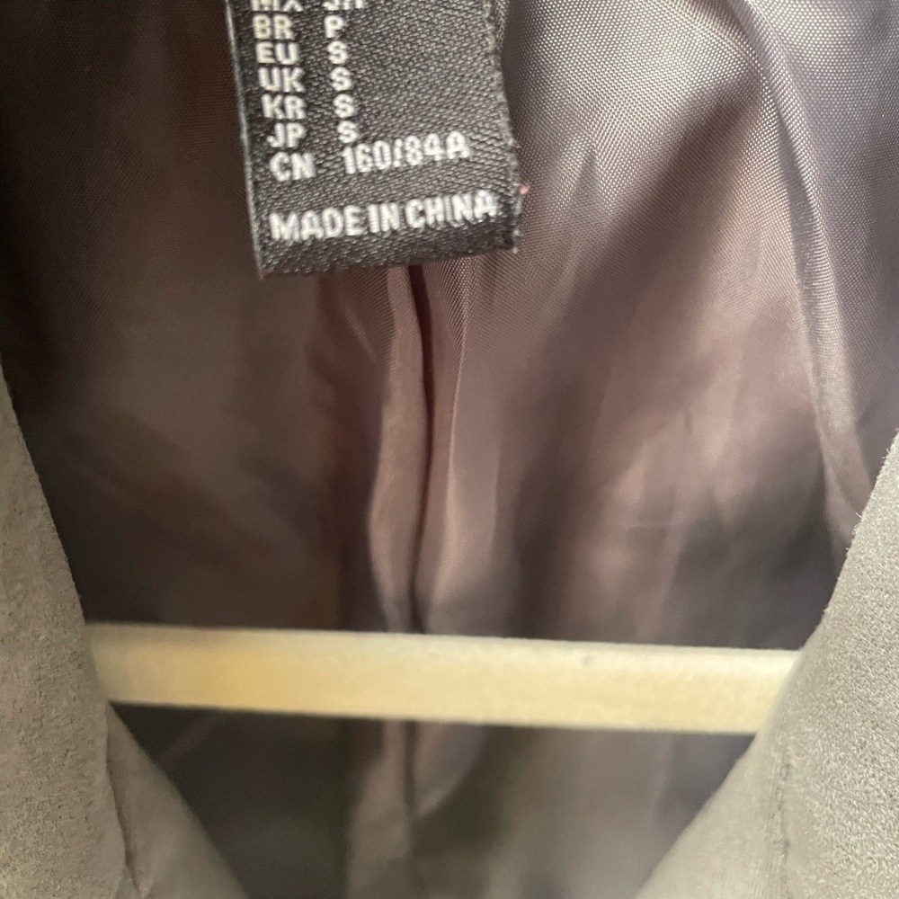 Gray Suede Jacket With Removable/Adjustable Belt - image 5